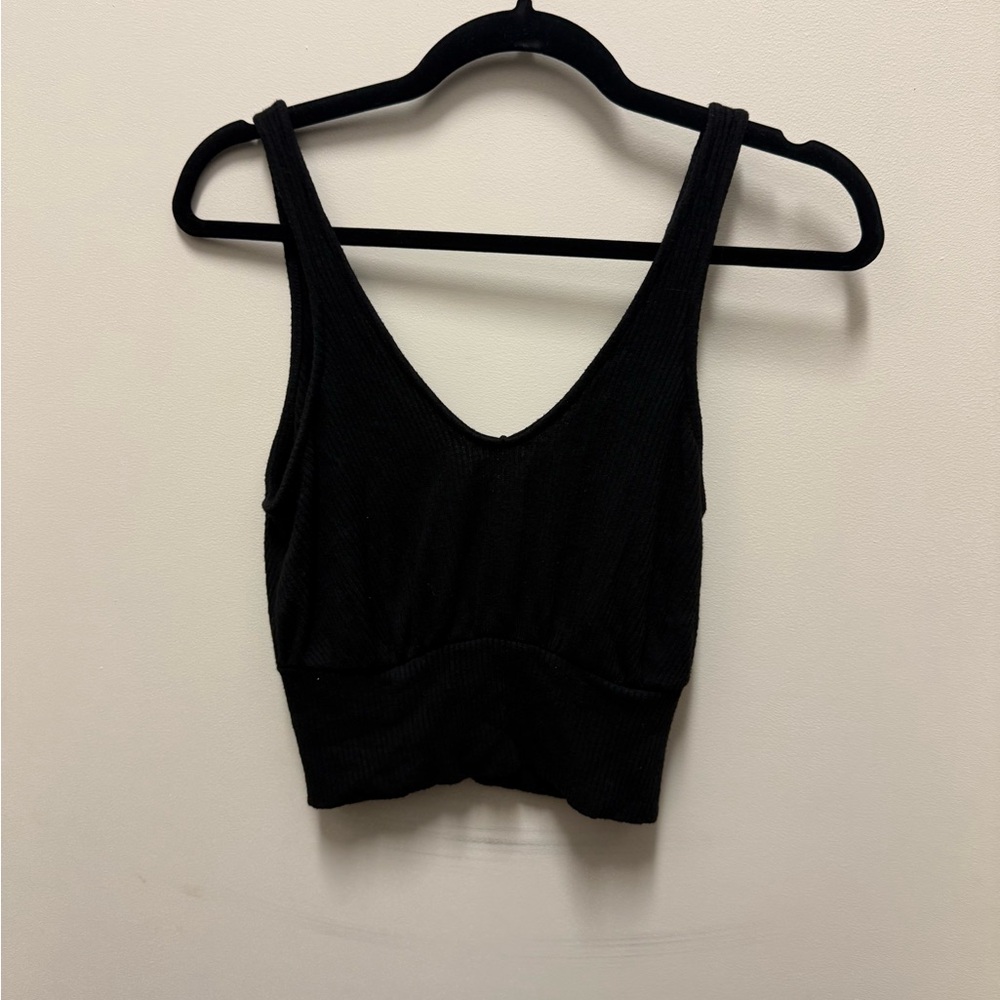 Spiritual Gangster Black Ribbed Bandeau